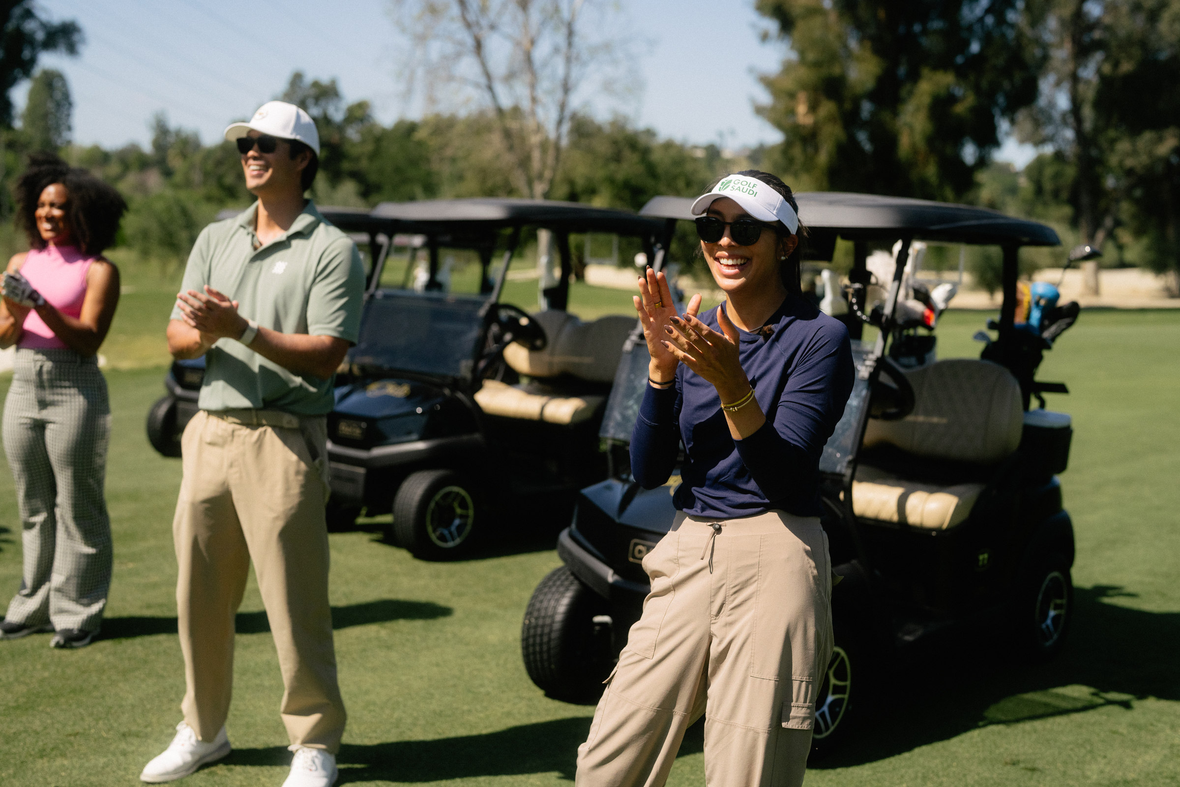 Golfer putting